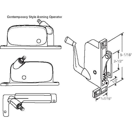 Strybuc Awning Operator Mill 41-237P D
